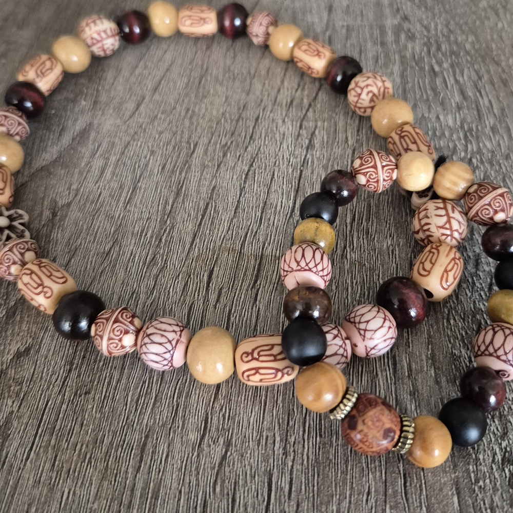 Handcrafted Mens Tibeton Neclace/Braclet Set! - Picture 3 of 7